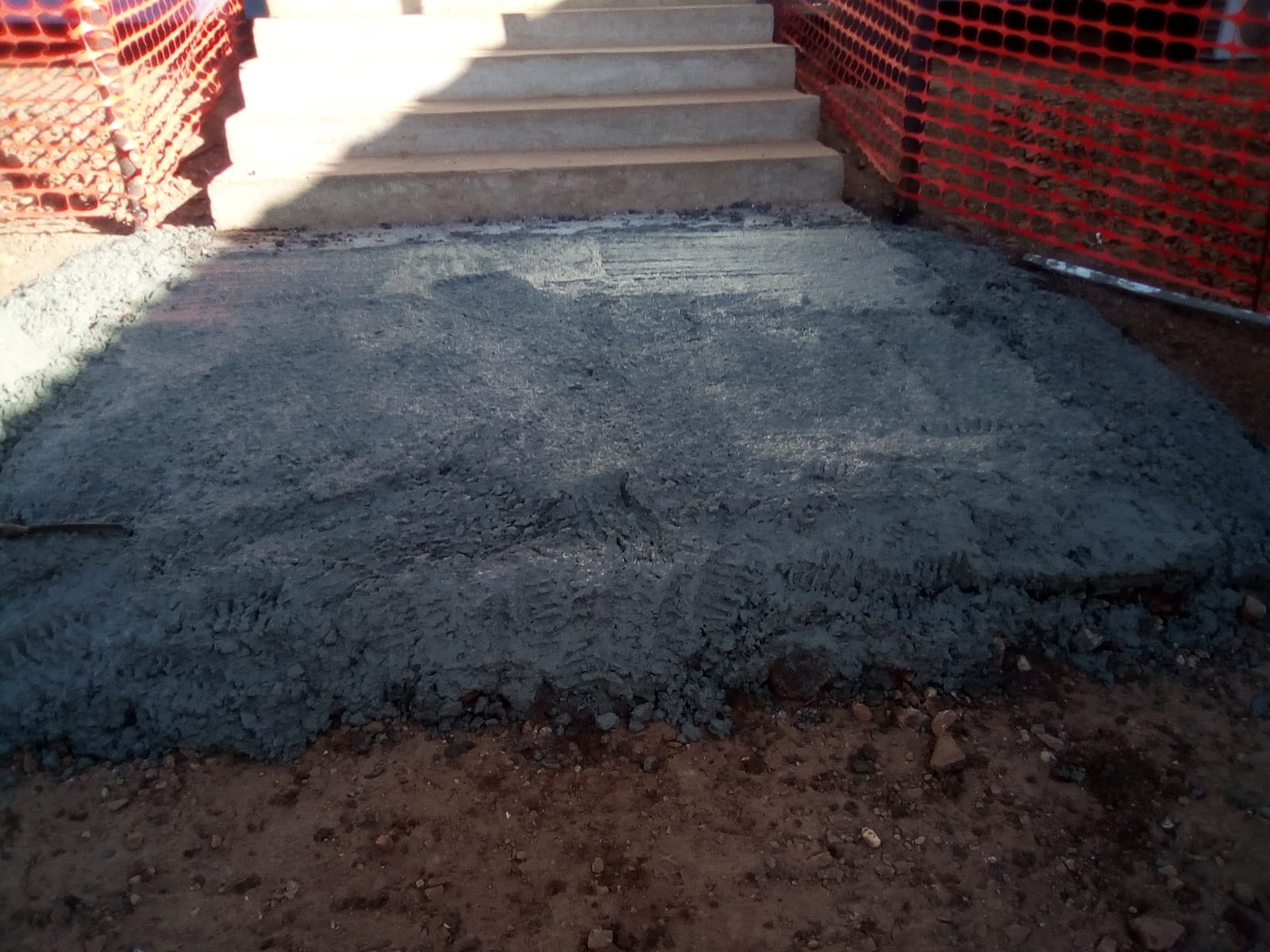 Concrete steps in progress at Zeerust PV Plant