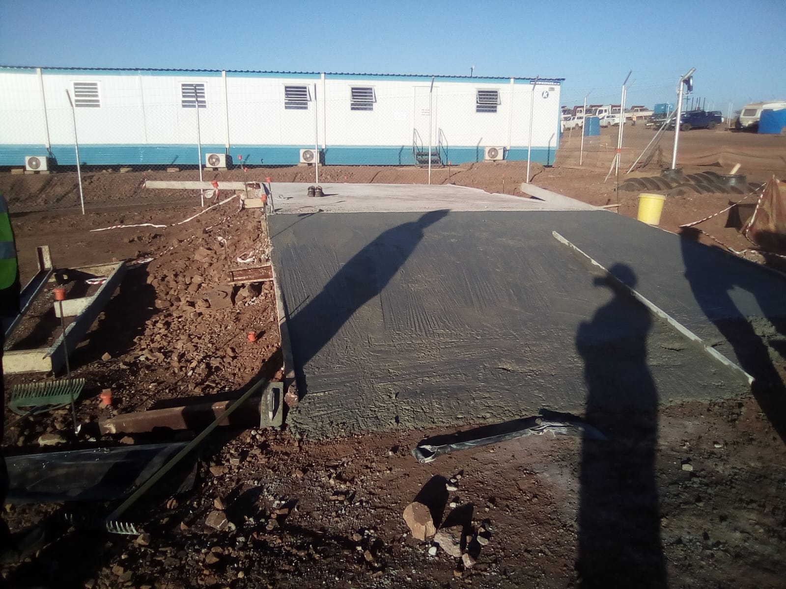 Concrete slab at the plant at Zeerust PV Plant